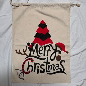 🎄 Large Canvas Christmas Gift Sack – NWOT 🎁